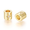 Brass Micro Pave Clear Cubic Zirconia Beads ZIRC-G166-41G-2