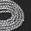 Clear Faceted Glass Bicone Beads Strands X-GLAA-S026-6mm-07-2
