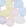 Rainbow Iridescent Plating Acrylic Beads OACR-N010-079-1