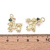 Brass Micro Pave Cubic Zirconia Pendants KK-N287-32A-G-3