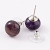 Amethyst Stud Earrings G-F267-09D-2
