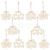 3 Sets 3 Styles Saint Patrick's Day Theme Wood Big Pendant Decorations HJEW-CJ0001-05-3
