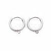 Brass Huggie Hoop Earring Findings KK-S364-158-1