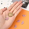 Pink Alloy Enamel Heart Charm Pendants Great for Mother's Day Gifts Making X-ENAM-19.5X19.5-5