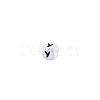 Cube with Letter Pattern Silicone Beads FIND-SZC0014-323-1