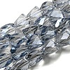 Transparent Electroplate Glass Beads Strands GLAA-G116-03A-HR01-1