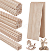 160Pcs 4 Styles Square Wood Craft Sticks WOOD-OC0004-53-1