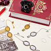 DIY Oval & Angel Alloy Graduation Cap Fringe Pendant Decoration Making Kits HJEW-DC00044-4