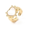 Brass Micro Pave Cubic Zirconia Open Cuff Rings CU-CBA4898-08G-10-4