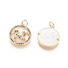 Brass Micro Pave Cubic Zirconia Pendants ZIRC-G161-14G-01-2