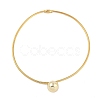 Stainless Steel Round Snake Chain Pendant Necklaces NJEW-D088-01G-01-1