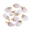 Natural Quartz Crystal Pendants G-N360-05G-01-1