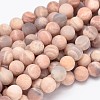 Round Natural Sunstone Beads Strands G-K068-29-6mm-1