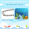 Rectangle Marine Life Theme PVC Hangtag Ornaments HJEW-WR0001-13-3