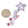 2Pcs Glass Beads and Alloy Star Snap Hair Clips PHAR-JH00123-3