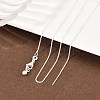 1MM Brass Box Chain Adjustable Slider Necklaces KK-H533-09A-S-1