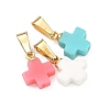 Dyed Synthetic Coral Pendants PALLOY-JF05365-2