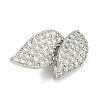 Leaf Brass Micro Pave Cubic Zirconia Enhancer Shortener Bails KK-F934-07D-P-2