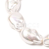 Electroplate Porcelain Imitation Pearl Beads Strands BSHE-Z009-08-3
