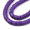 Handmade Polymer Clay Beads Strands CLAY-R089-6mm-052-3