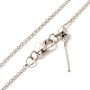 1mm Rack Plating Brass Cable Chain Adjustable Slider Necklaces for Women Men MAK-L044-04P-2