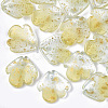 Two Tone Transparent Spray Painted Glass Charms GLAA-T017-05-B06-1