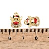 Brass Micro Pave Cubic Zirconia Charms LS-KK-Z129-01G-03-3