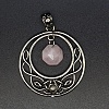 Natural Rose Quartz Faceted Hexagon Pendants PW-WGD21FA-06-1