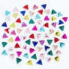100Pcs 10 Colors Triangle Shape Sew on Rhinestone GLAA-GA0001-59-1