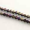 Electroplate Glass Bead Strands X-EGLA-R094-4mm-10-1