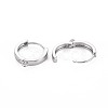 Brass Huggie Hoop Earring Findings X-KK-S364-158-4