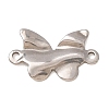 304 Stainless Steel Textured Links Connector Charms STAS-K302-02D-P-1