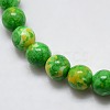 Synthetic Ocean White Jade Beads Strands G-L019-8mm-03-2