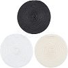 CHGCRAFT 3Pcs 3 Colors Polyester Imitation Straw Round Hat Base for Millinery AJEW-CA0002-79-1