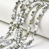 Electroplate Opaque Glass Beads Strands EGLA-A034-P4mm-S18-1