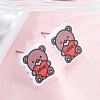 Wood Stud Earrings EJEW-M063-01G-1