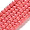 Painted Glass Bead Strands DGLA-S071-4mm-B34-1