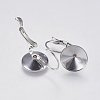 Tarnish Resistant 304 Stainless Steel Leverback Earring Settings LS-STAS-I097-021-12mm-2