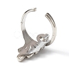 Zinc Alloy Peacock Open Cuff Ring RJEW-WH0003-04A-2