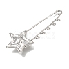 Star Textured 304 Stainless Steel Safety Pins Brooch Findings SA-CBAB767-06B-P-2