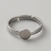 Adjustable 304 Stainless Steel Finger Rings Components STAS-WH0048-47P-1