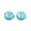 Craft Findings Dyed Synthetic Turquoise Gemstone Flat Back Dome Cabochons TURQ-S266-8mm-01-2