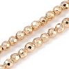 Baking Paint Electroplated Synthetic Non-magnetic Hematite Beads Strands G-H072-A01-01C-1
