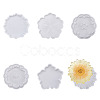 6Pcs 6 Style Silicone Flower Cup Mat Molds Sets DIY-BG0001-21-1