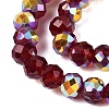 AB Color Plated Transparent Glass Rondelle Beads Strands EGLA-T029-4mm-10C-3