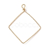 Copper Open Back Bezel Pendants PALLOY-JF01151-05-2