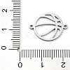 304 Stainless Steel Hollow Sport Ball Connector Charms STAS-M076-11P-3