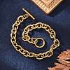 PVD Vacuum Plating 304 Stainless Steel Cable Chain Bracelets BJEW-G618-04G-5