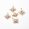 Brass Cubic Zirconia Charms X-KK-S350-285-1