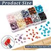 Nbeads 10 Styles Natural Mixed Gemstone Chip Beads G-NB0003-97-2